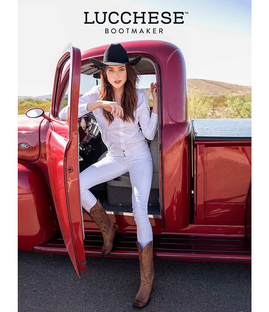 Lucchese Patsy Corded Leather Western Boots