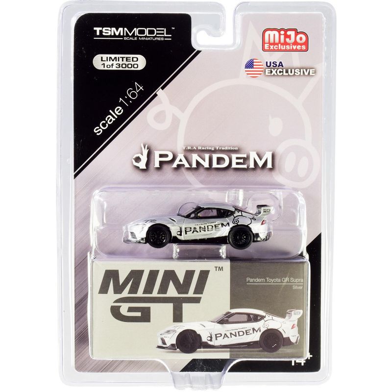Toyota Pandem GR Supra V1.0 Silver Limited Edition to 3000 pieces Worldwide 1/64 Diecast Model Car by True Scale Miniatures