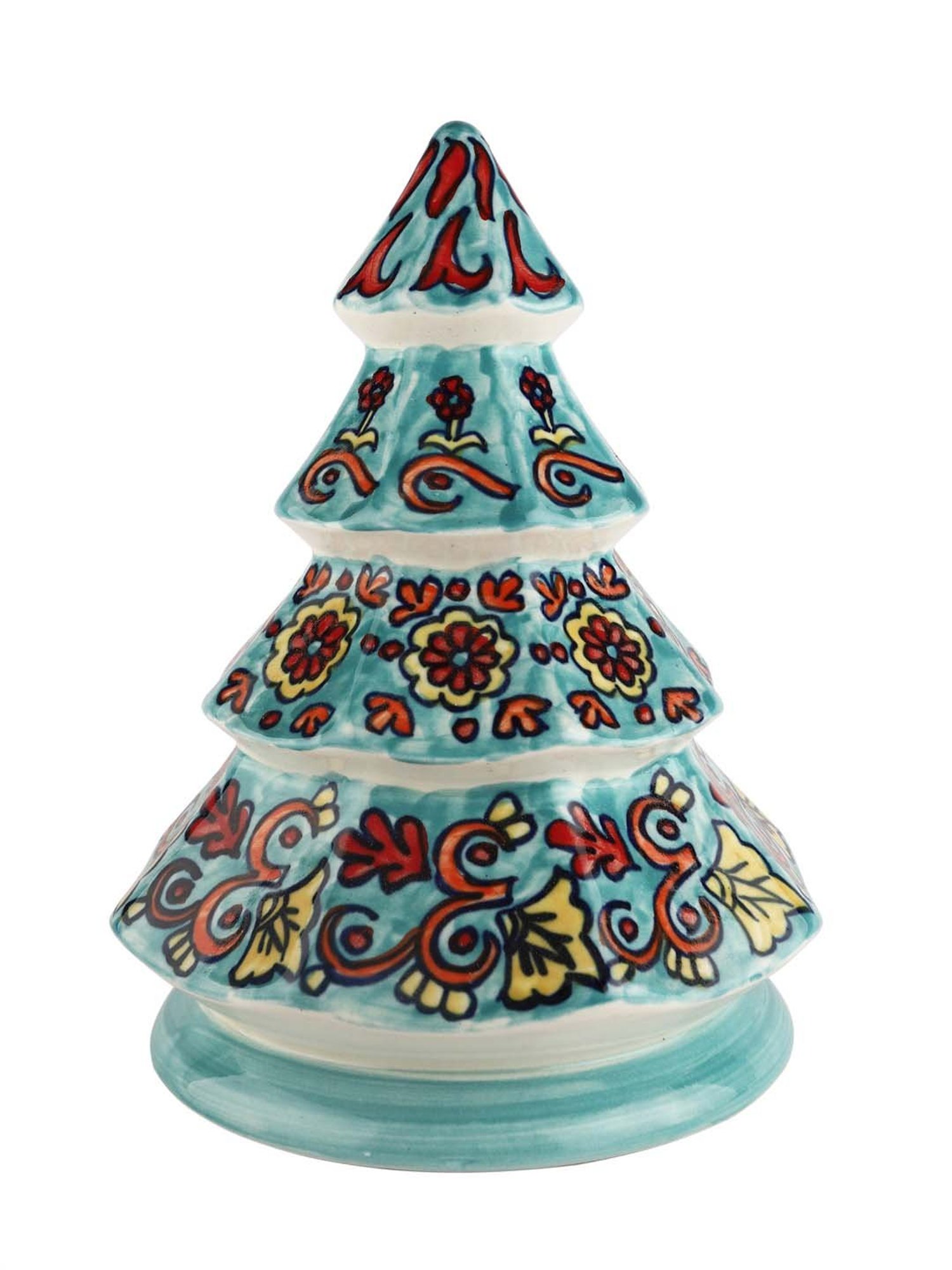 VarEesha Festive Decor Multicolored Ceramic Decorative Christmas Tree - Set of 1