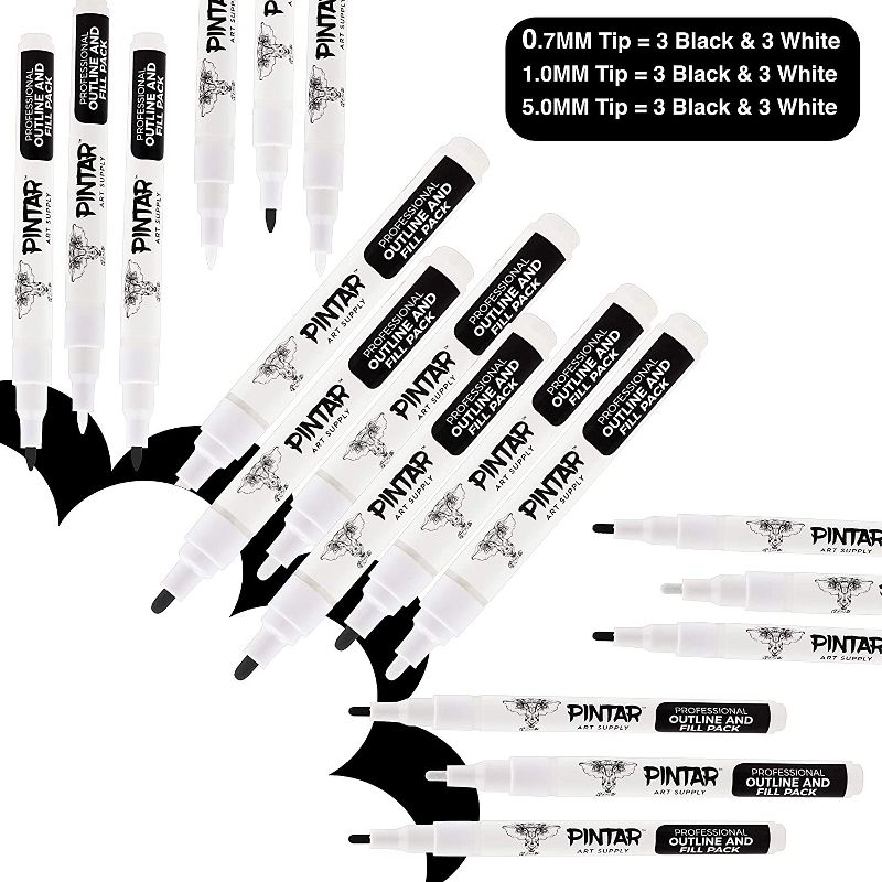 Universal Pen Style Dry Erase Marker, Fine/Bullet Tip, 12ct - Black