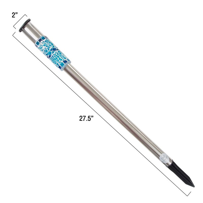 Solar Outdoor LED Light Mosaic Column Path and Walkway Lights  Pure Garden