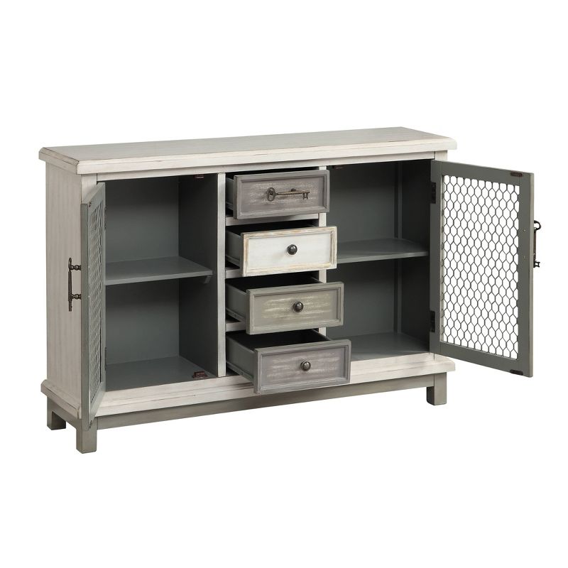 Laredo 2 Door 4 Drawer Credenza Brown - Treasure Trove Accents