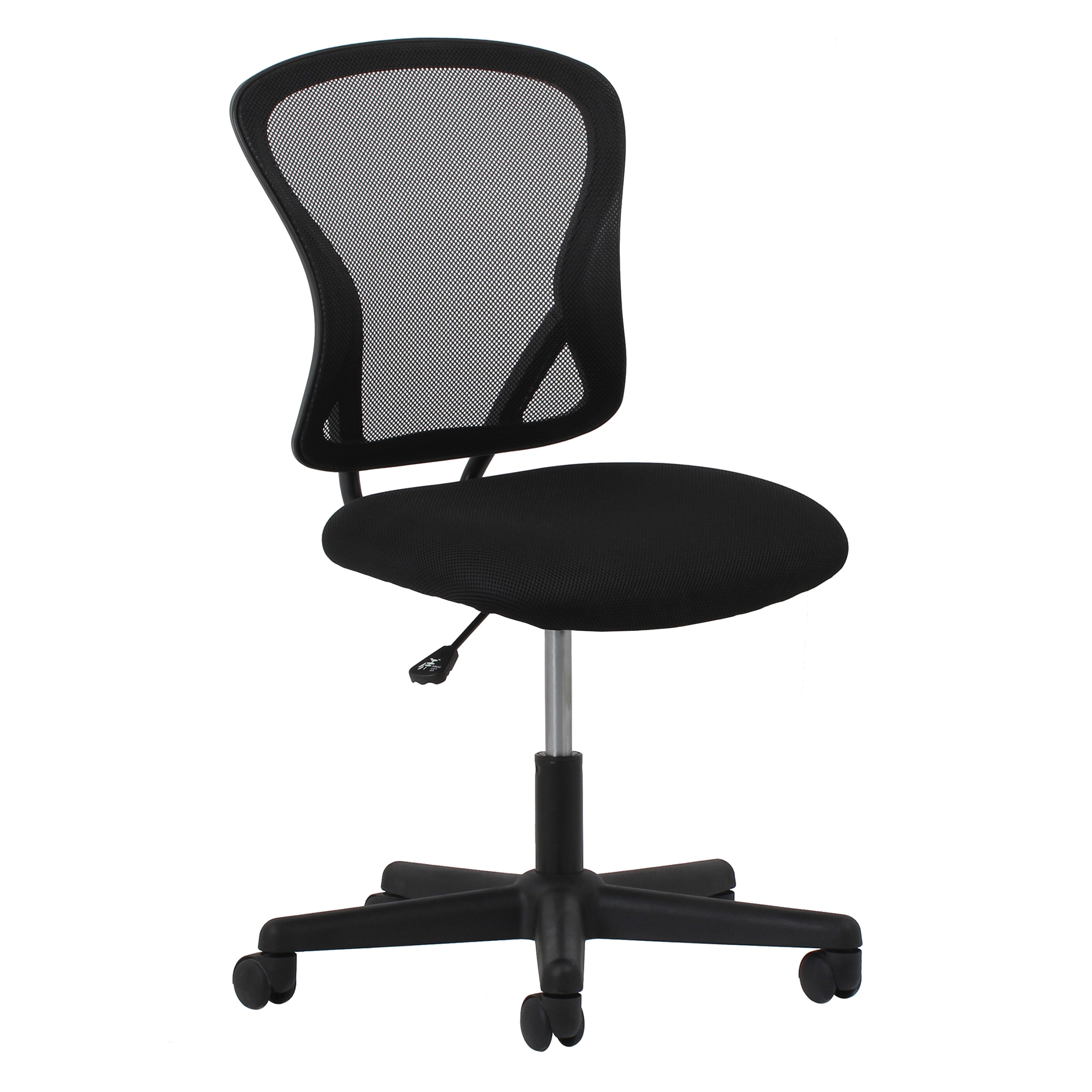 Essentials ESS-3010 Mesh Back Swivel Task Chair, Black Frame, Black Fabric, Black Mesh