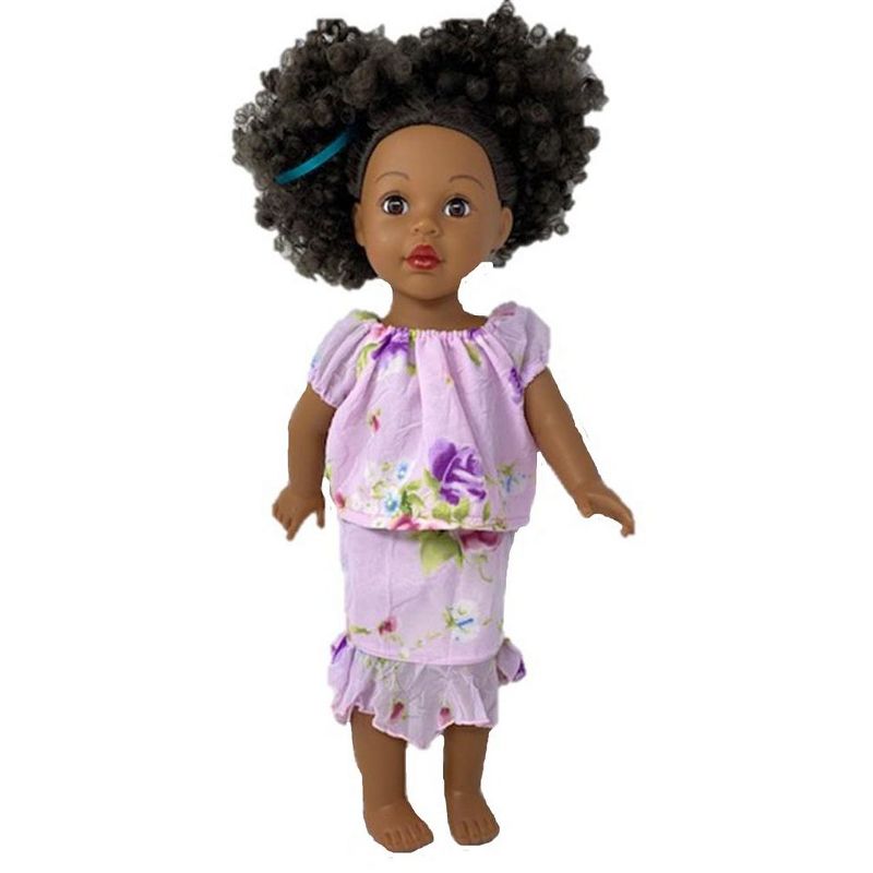 The Queen's Treasures Little House on the Prairie Green Calico Dress, Bonnet & Apron for 18" American Girl Dolls