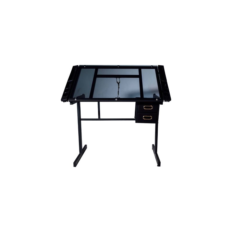 Craft Station in Silver with Glass Black - OneSpace