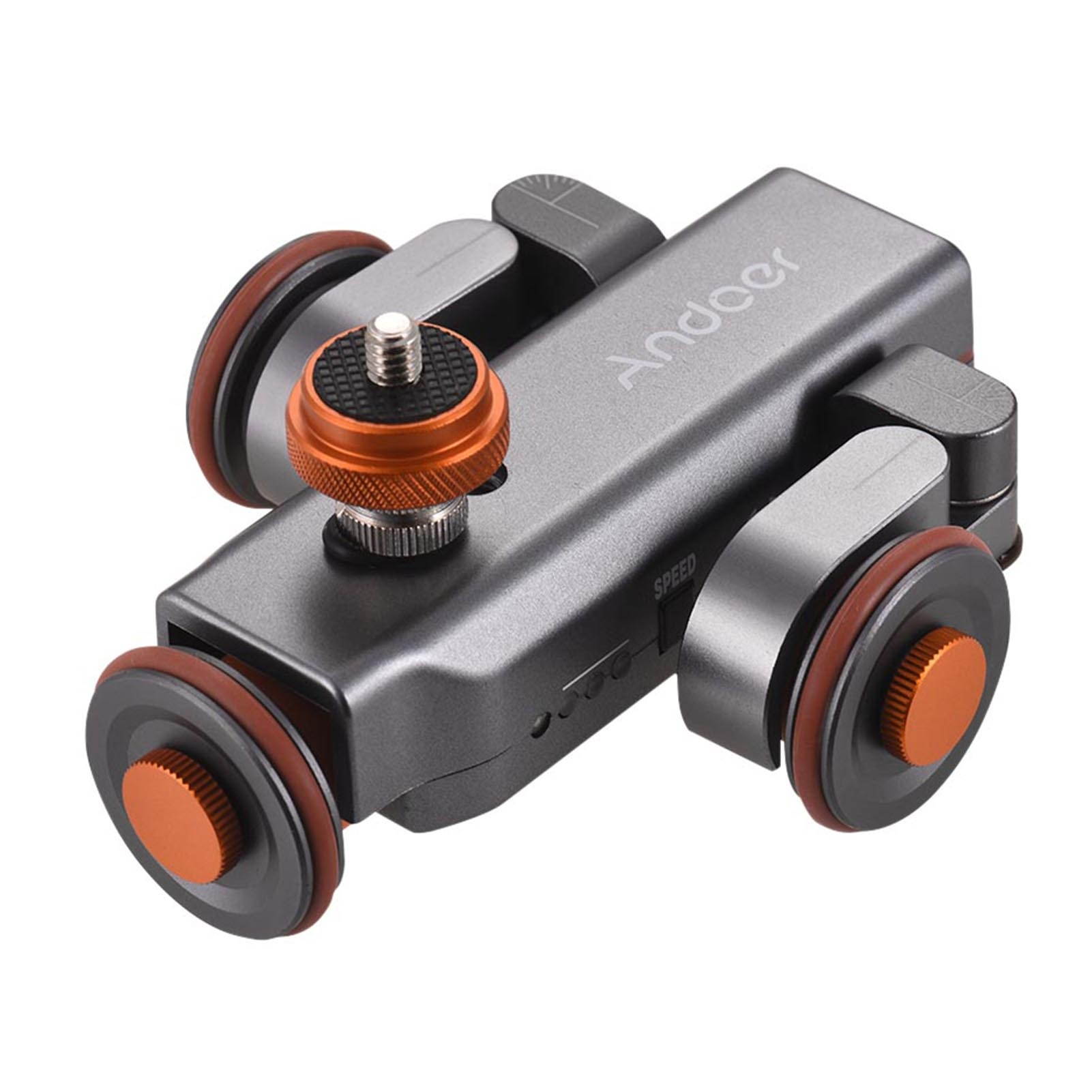 Andoer L4 PRO Motorized Camera Video Dolly with Scale Indication Electric Track Slider Wireless Remote Control/1800mAh Rechargeable   Battery 3 Speed Adjustable Mini Slider Skater for Cameras and