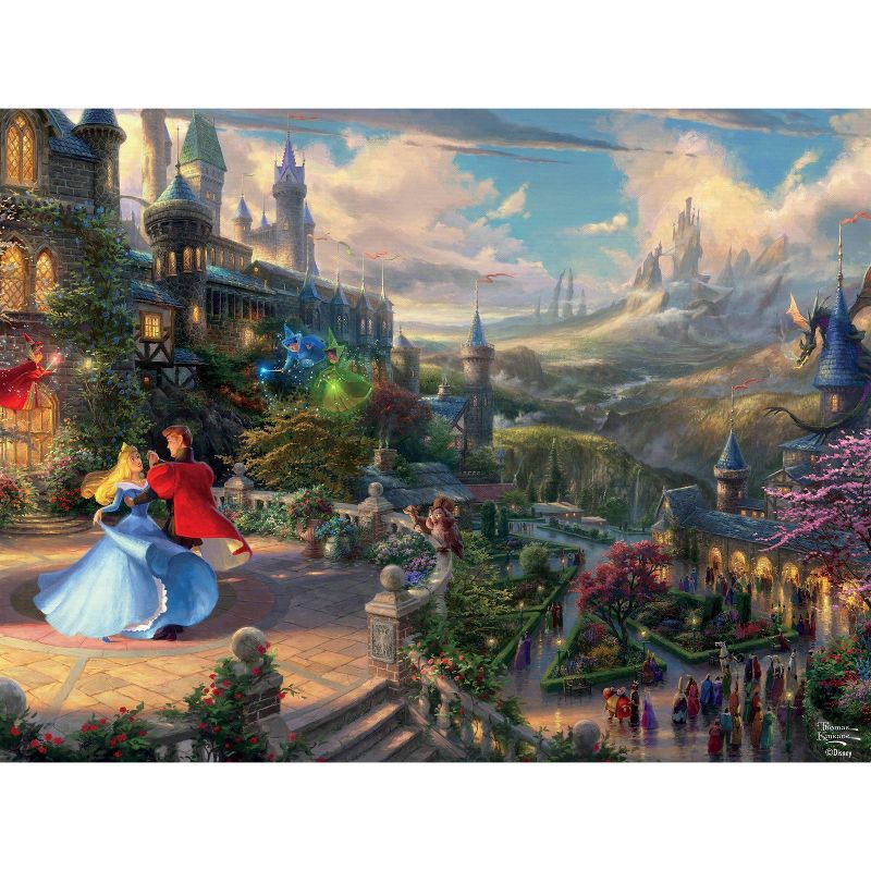Ceaco Disney Thomas Kinkade: Sleeping Beauty Enchanting Jigsaw Puzzle - 750pc