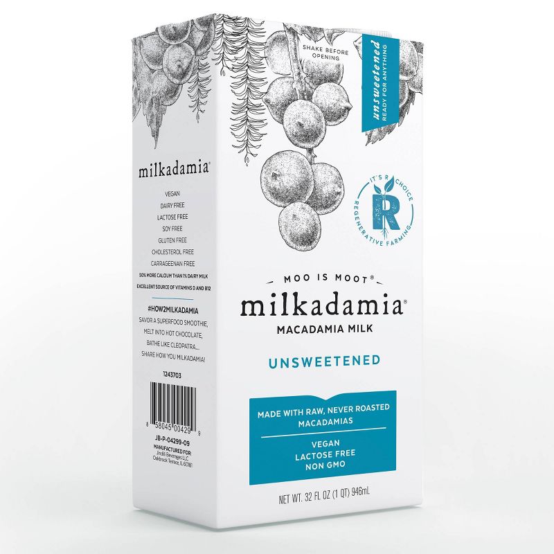 Milkadamia Unsweetened Milk - 32 fl oz