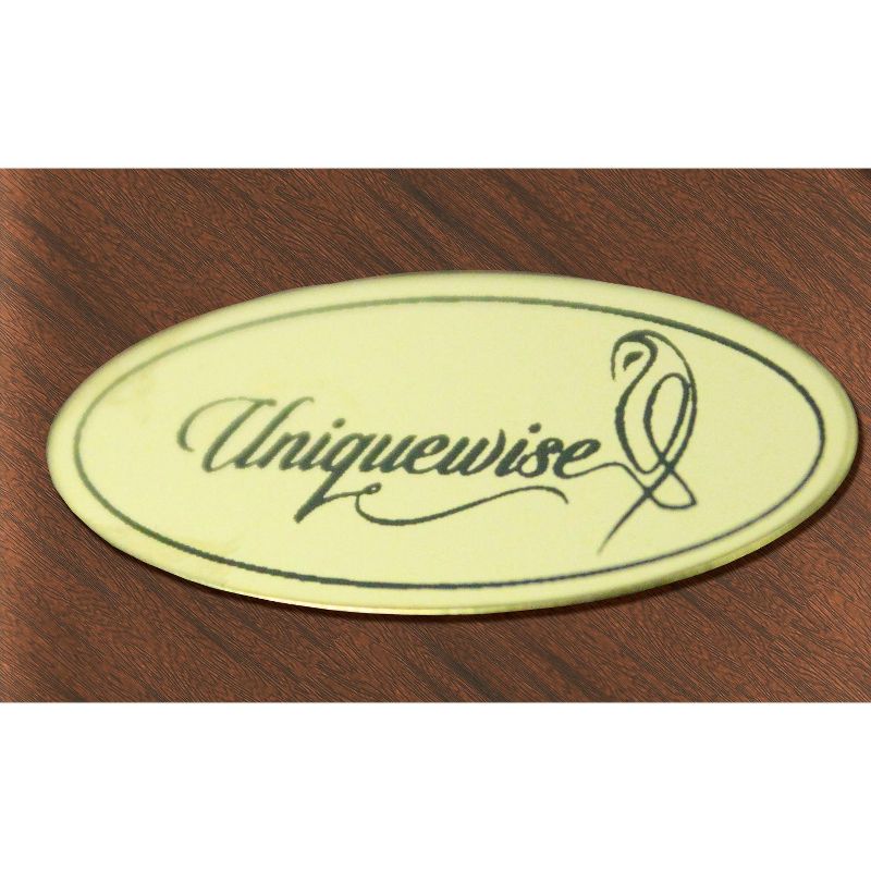 Uniquewise Solid Wood Tissue Box Holder with Gold Accent