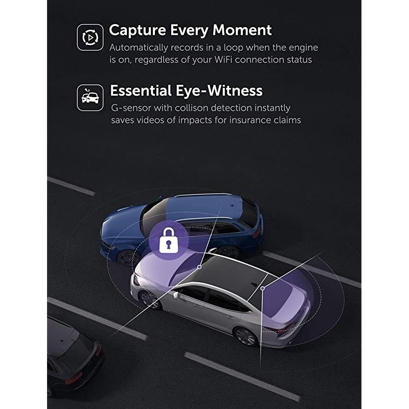 Dual Dash cam |  Dual 1920x1080P FHD | Front and Rear dash camera | 2560x1440P Single Front| for cars with Wi-Fi | Night Vision | Parking Mode | G-sensor | WDR | Loop recording| Support 128GB Max