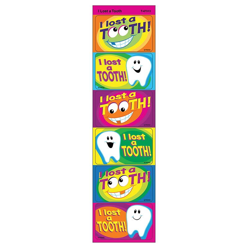 TREND ENTERPRISES INC. T-47313 APPLAUSE STICKERS I LOST A TOOTH