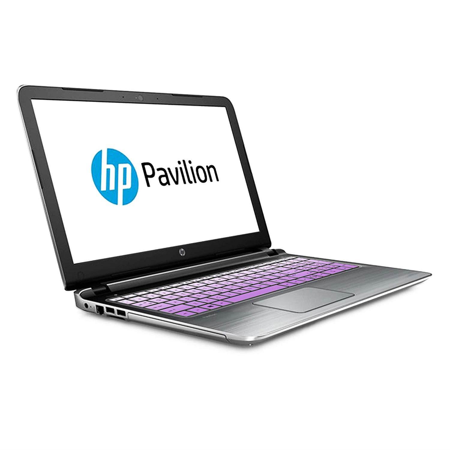 [2pack]Keyboard Cover for HP Envy x360 2-in-1 15.6" Laptop Series /2018 Newest HP Pavilion 15.6 inch Series/2018 HP Envy 17.3" 17M 17-BS 17-BW Series Touch-Screen Laptop Protective Skin(gradualpurple)