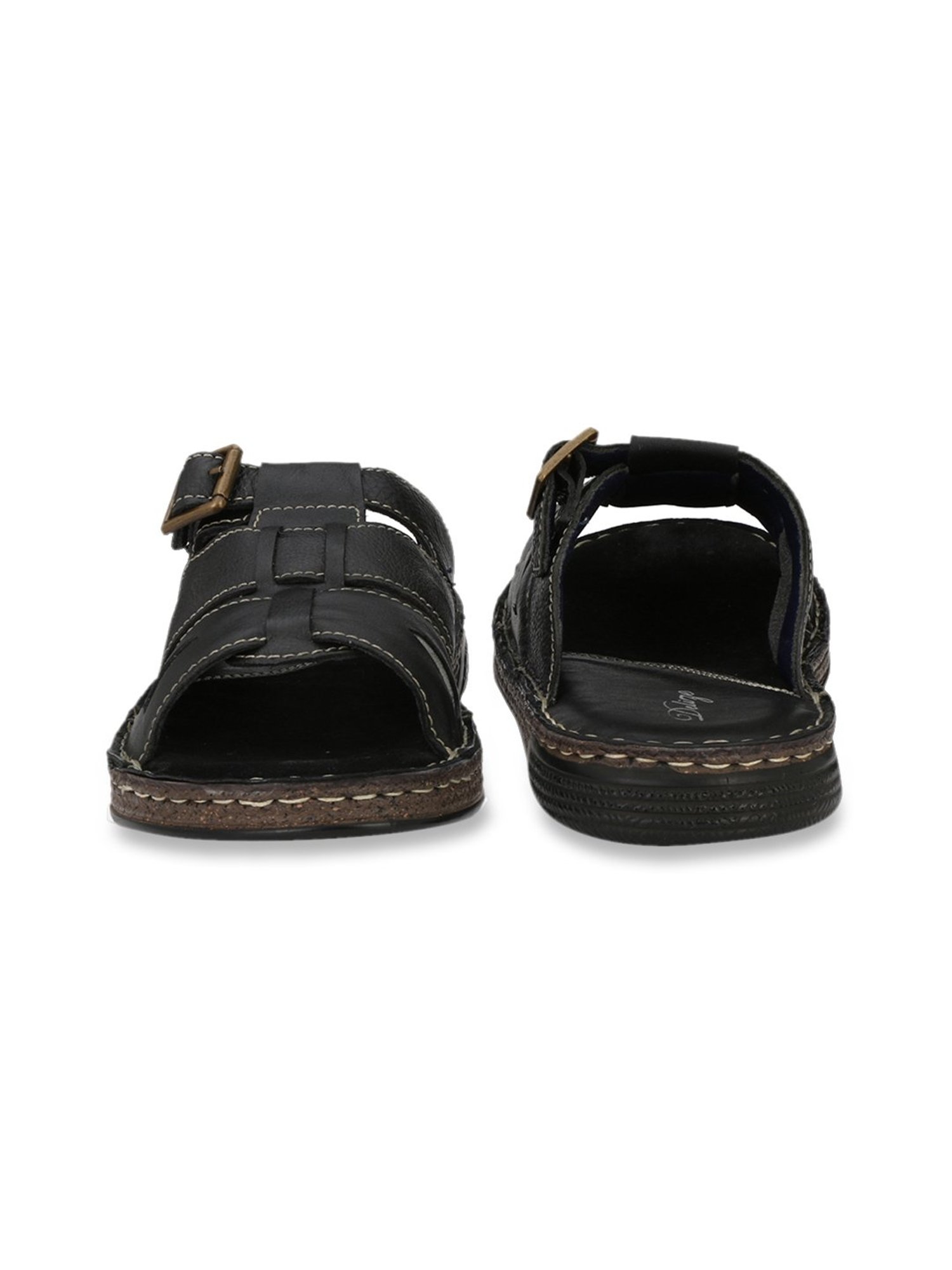 Delize Men's Black Casual Sandals