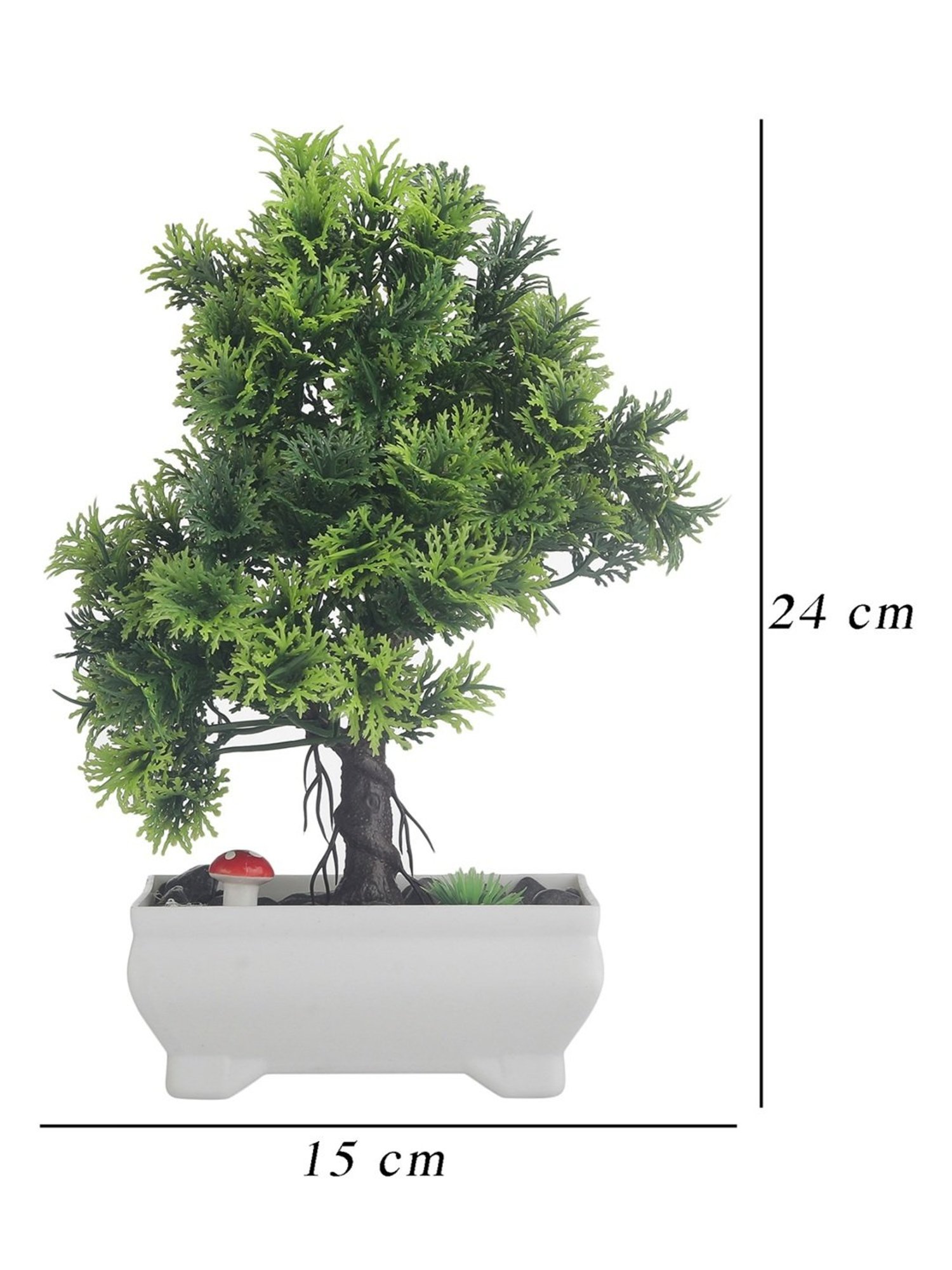 Foliyaj Multicolor Plastic 5 Branched Bonsai Tree