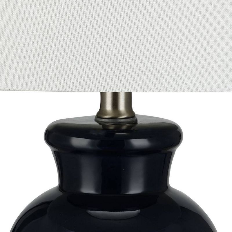 10" Smooth Ceramic Table Lamp (Includes LED Light Bulb) Navy - Cresswell Lighting