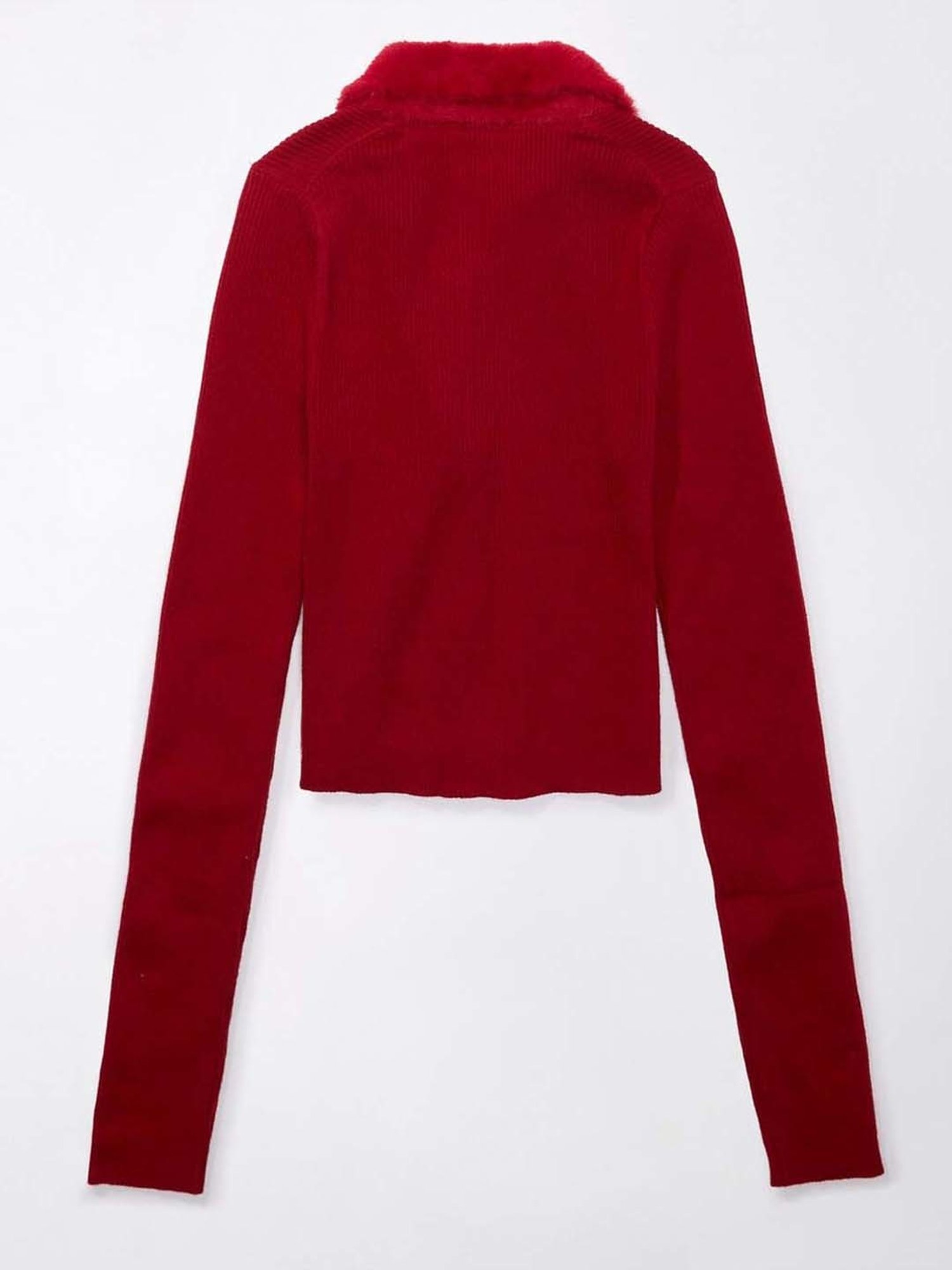 American Eagle Outfitters Red Striped Crop Sweater