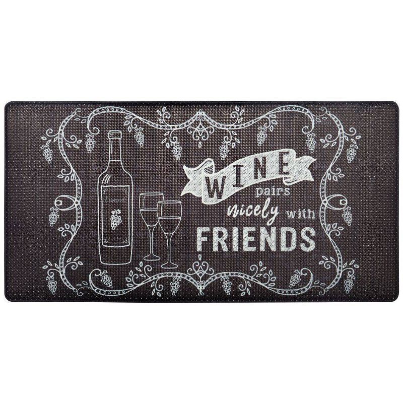 Nicole Miller 20" x 39" New York Wine Pairs Nicely Kitchen Mat