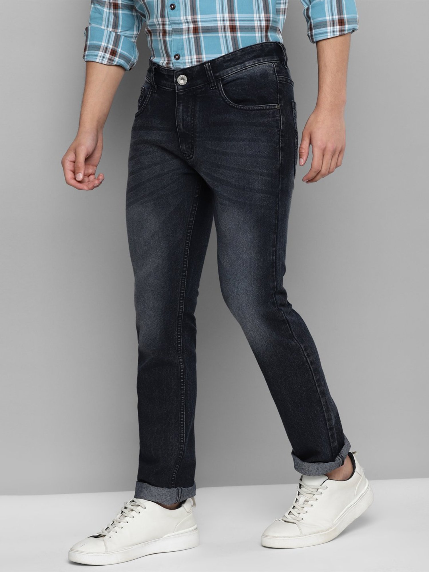Allen cooper Black Regular Fit Jeans