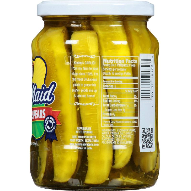 Best Maid Fresh Pack Kosher Pickle Spears - 24 fl oz