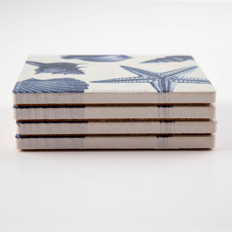 Thirstystone Shell Toss 4 Piece Occasions Coaster Set