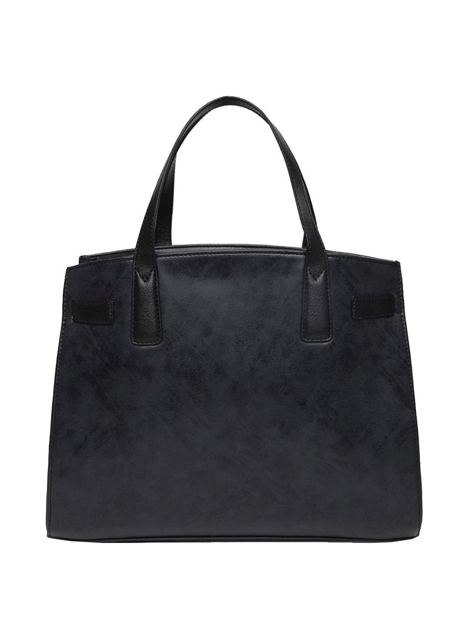 Tohl Avon Black Solid Medium Handbag