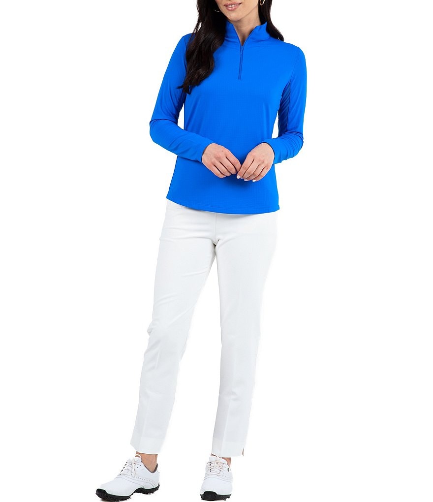 IBKUL Solid Long Sleeve Mock Neck Top