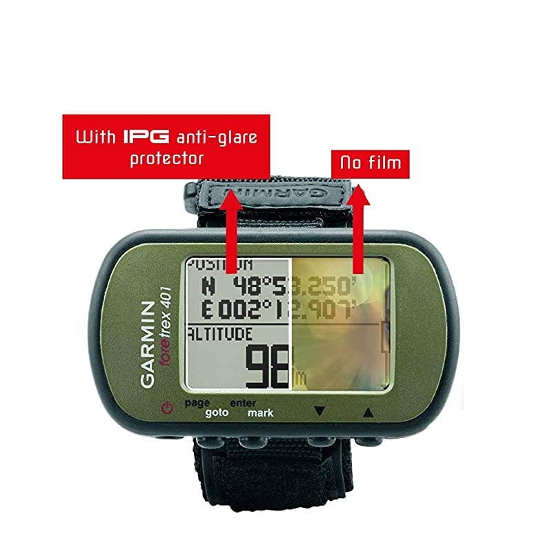 Compatible with Anti Glare Garmin Foretrex 401 Hiking GPS 2X 1 Clear 1 AntiGlare Protector Invisible Film Screen Protector Guard Cover Free Bubble Free