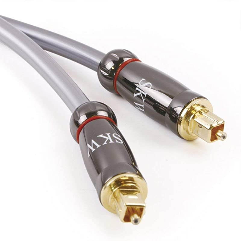 Optical Digital Audio Cable Home Theater Fiber Optic Toslink Male to Male Gold Plated Optical Cables Best for Playstation Xbox PRO Series6 Feet