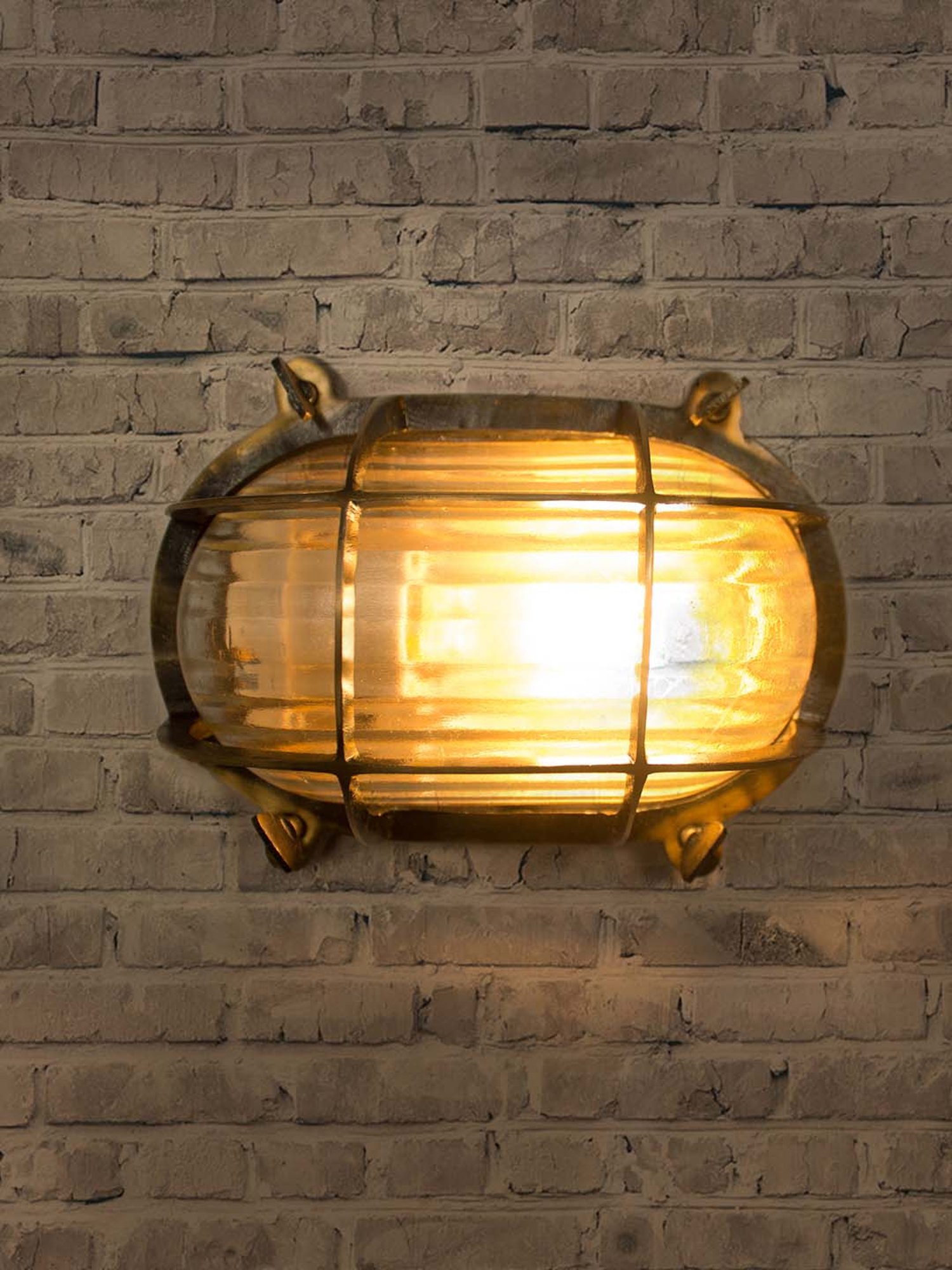 Fos Lighting Gold Nautical Steampunk Bulkhead Sconce Light Fixture (Bulb not included) - Set of 1