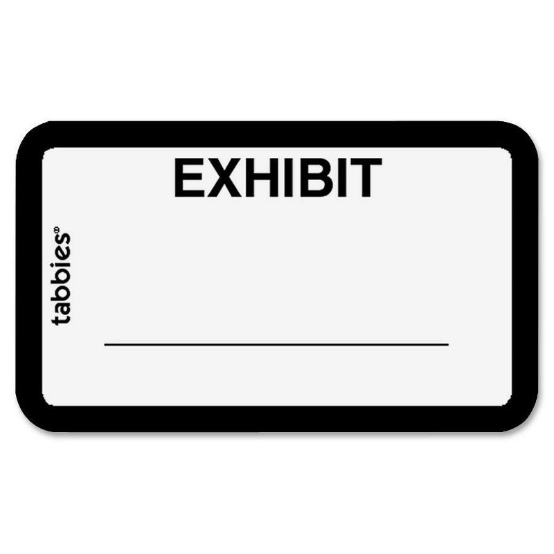 Tabbies Legal Exhibit Labels "Exhibit" 1-5/8"x1" 252/PK White 58092