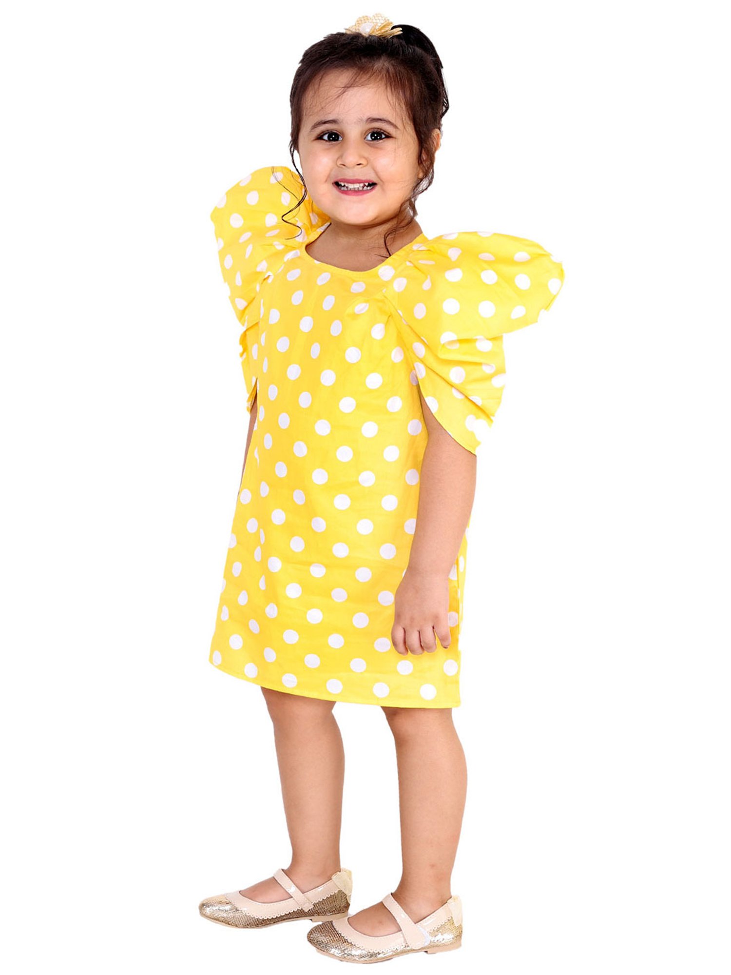 KidsDew Kids Yellow Printed Dress