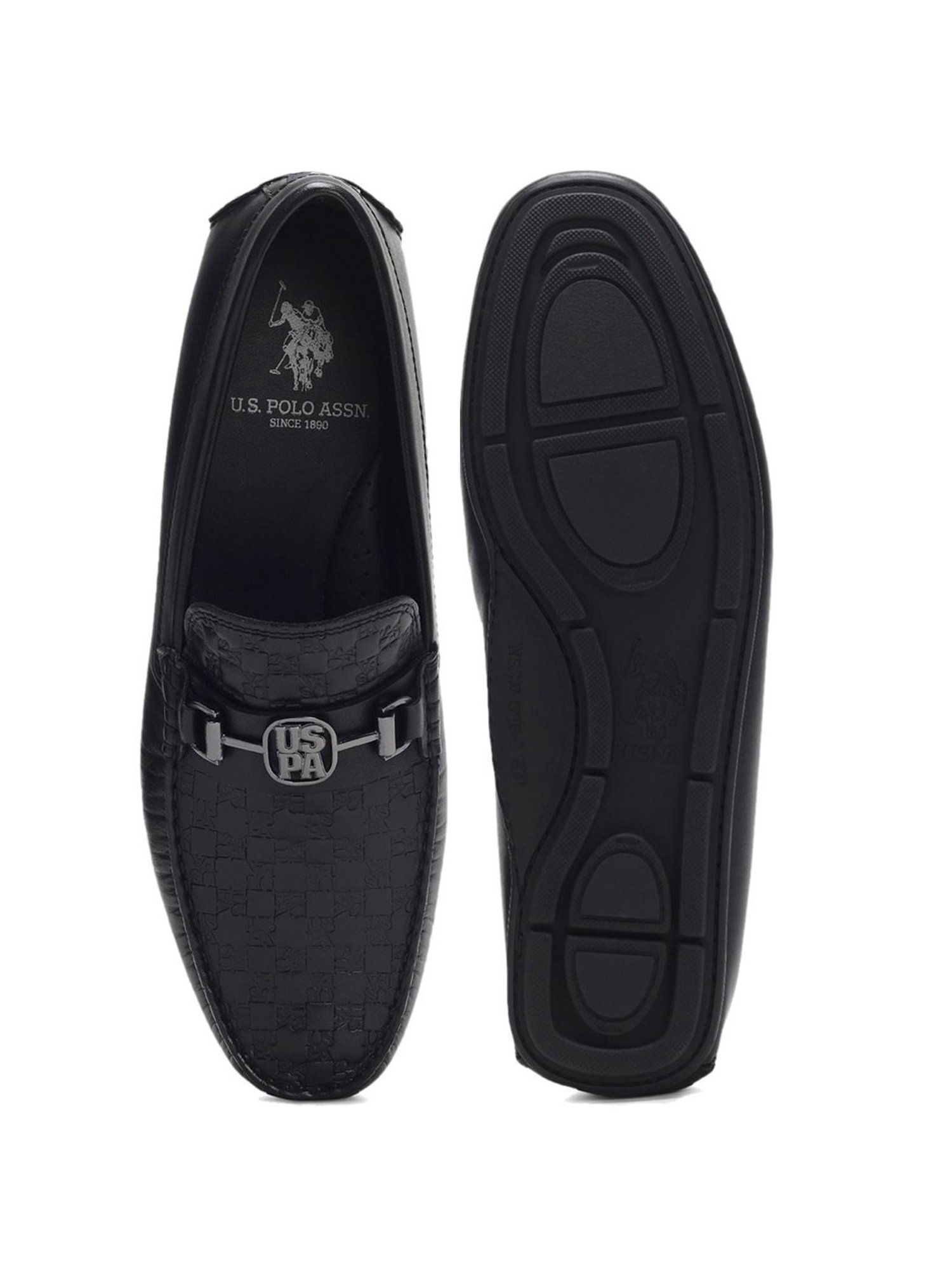 U.S. Polo Assn. Men's FRANCO Black Casual Loafers