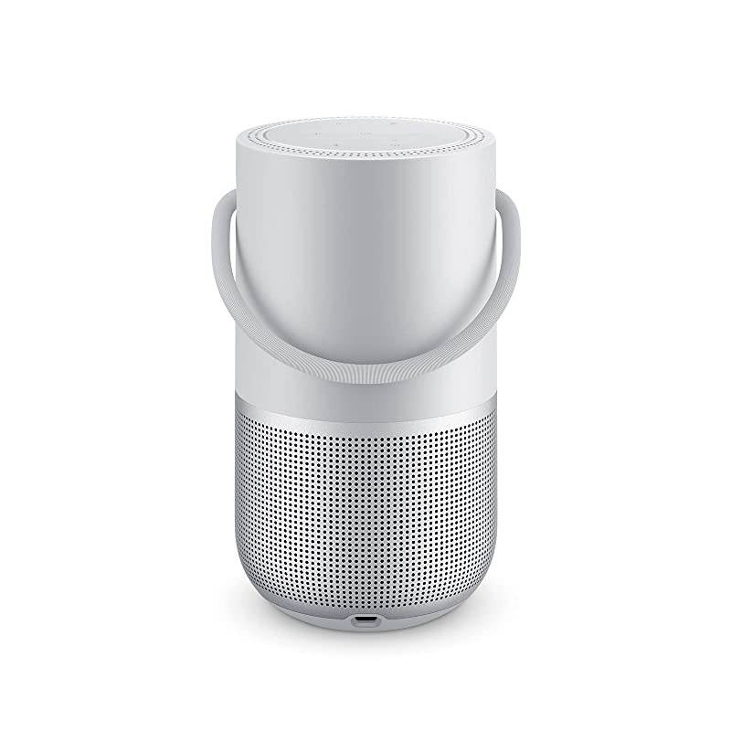 Portable Home Speaker with Alexa Voice Control Built-in, Luxe Silver Bundle with  Portable Home Speaker Charging Cradle, Silver