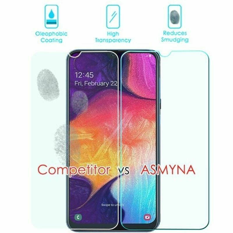 6-Pack Clear Tempered Glass Screen Protector For  Galaxy A20/A50