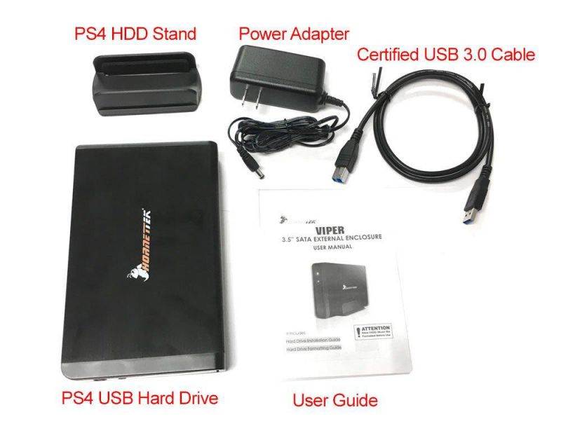 HornetTek Viper 6TB (6000GB) 7200RPM 64MB Cache USB 3.0 External PS4 Hard Drive (PS4 Pre-Formatted) - PS4, PS4 Slim & PS4 Pro
