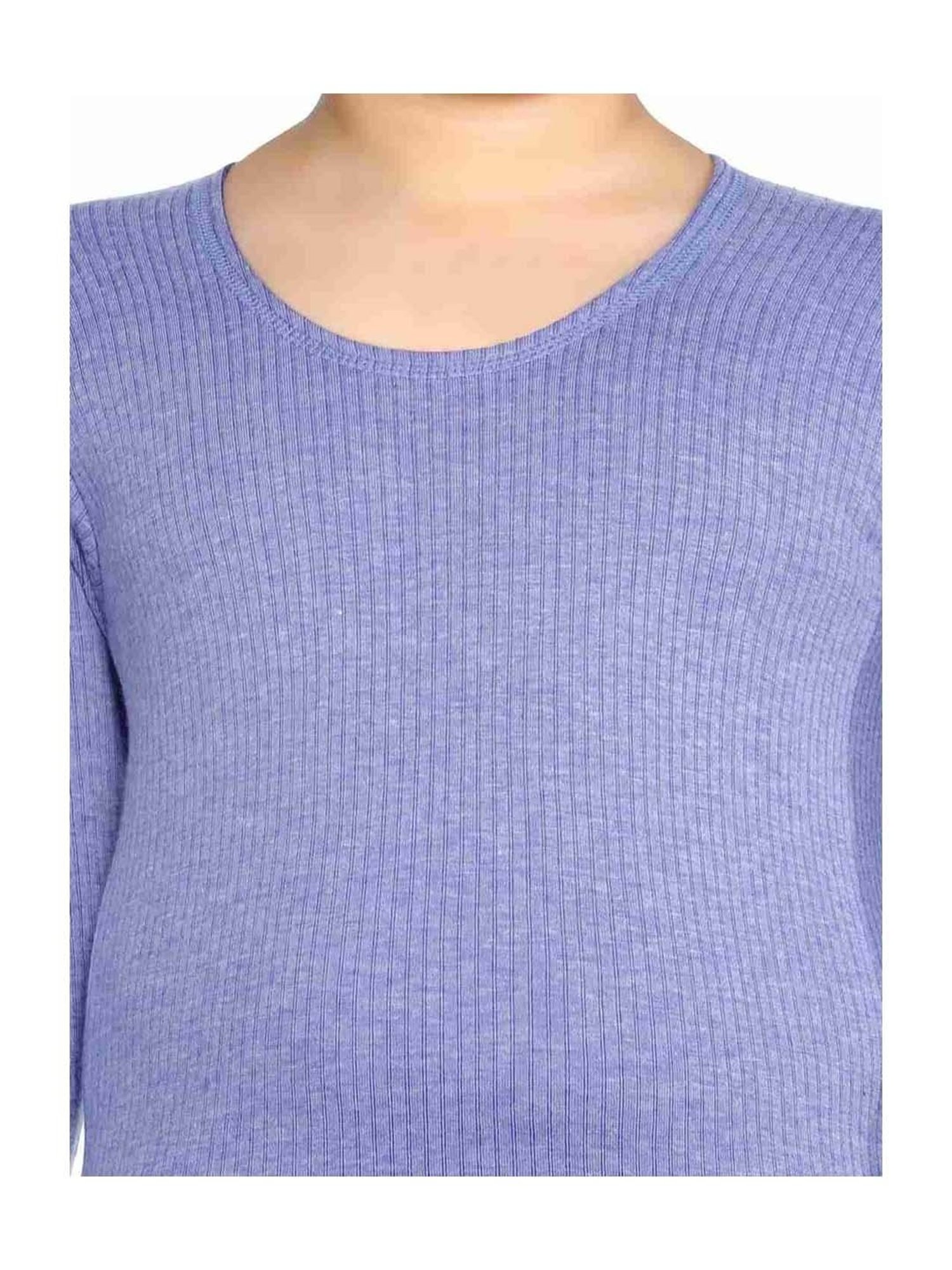 Bodycare Kids Blue Cotton Regular Fit Full Sleeves Thermal Set