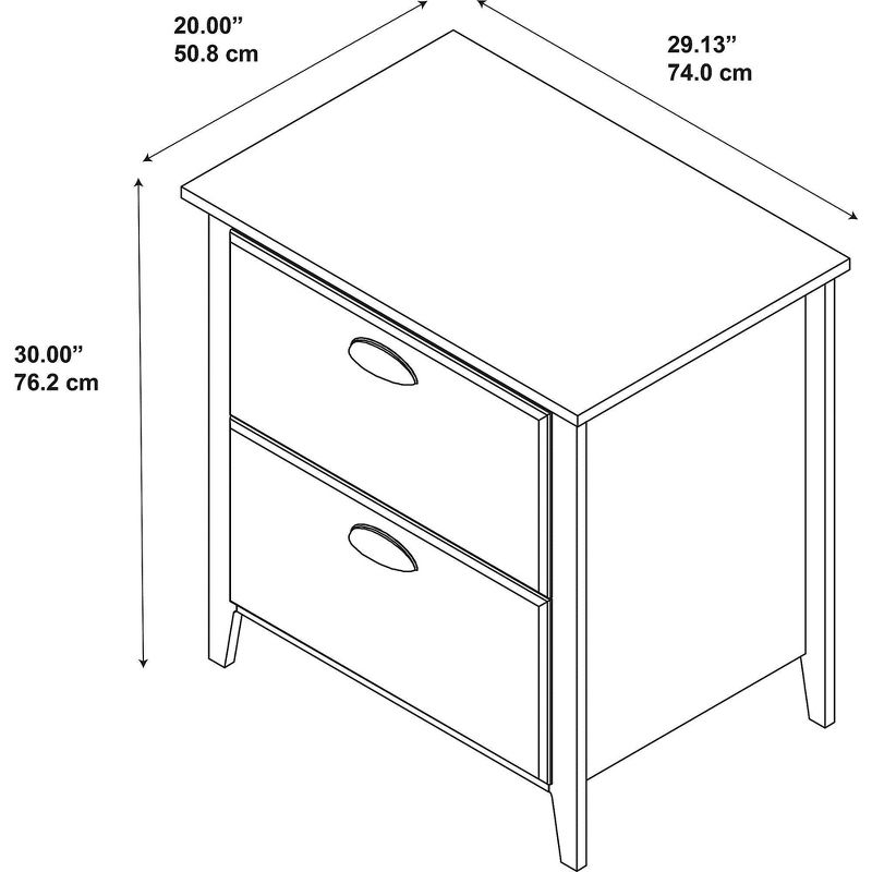 Kathy Ireland Office Connecticut File Cabinet Black - Bush Furniture