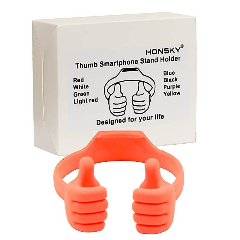 Thumbsup Cell Phone Stand Holder Tablet Stand Cradle for Desk Desktop Smartphone Cellphone Mobile Phone Tablets Universal Adjustable Flexible Pink