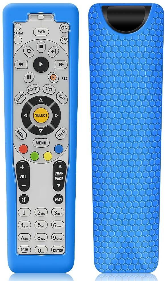 Protective Case for DirecTV RC66RX Remote Control, Silicone Cover Shock Proof Remote Controller Skin Sleeve Replacement Protector Compatible with DirecTV RC64 RC65 RC66 IR/RF Remote-Blue