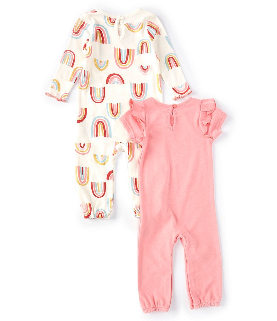 Baby Starters Baby Girls 3-9 Months Rainbow 2-Pack Coveralls