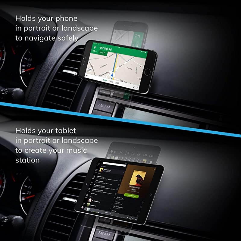 Flat Magnetic Cell Phone Holder Kit for Car - Works on All Vehicles, Phones and Tablets - Compatible with iPhone XR XS X 8 7 Plus and Galaxy S10 S9 S8 by Pro Driver