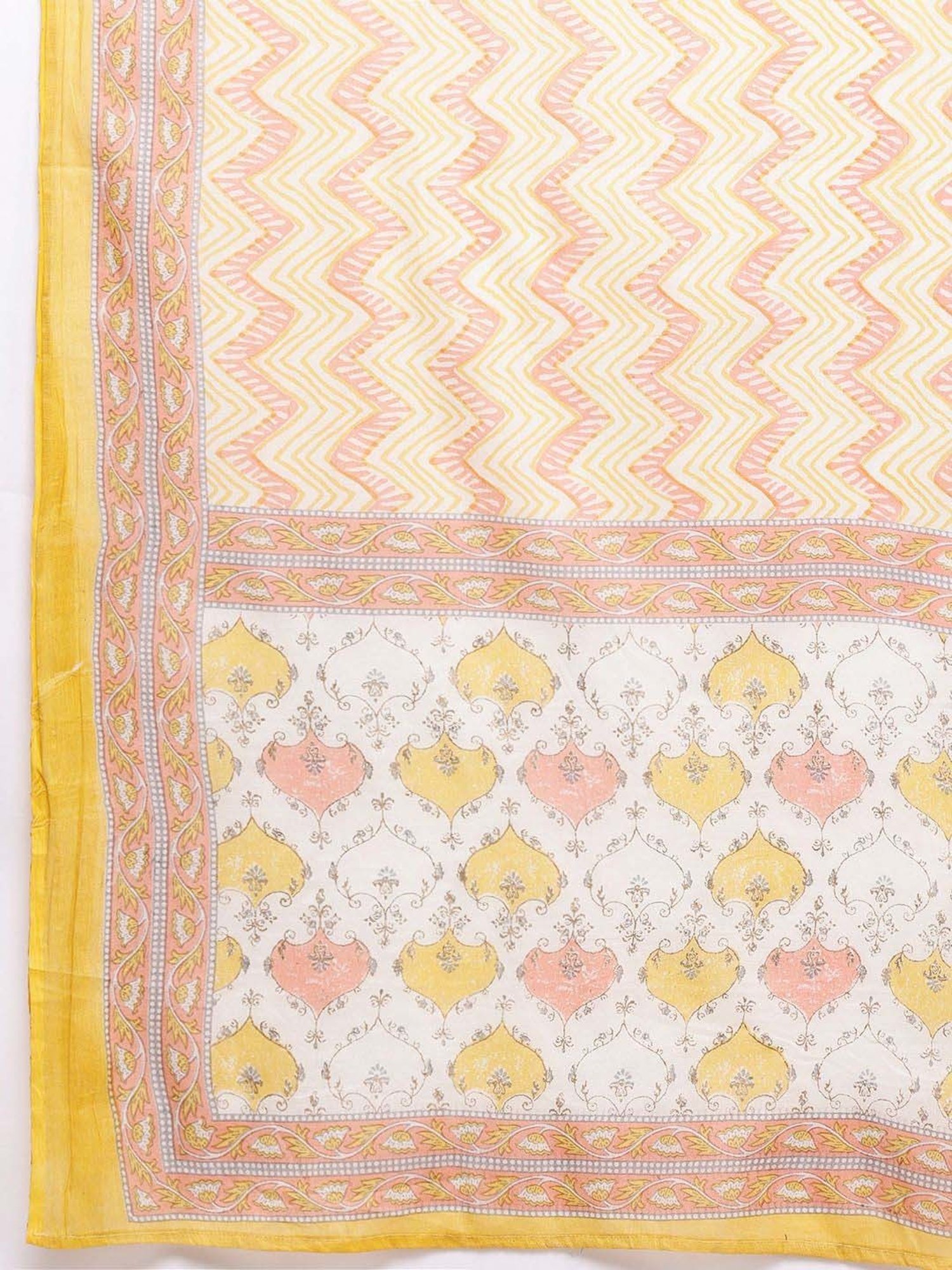 READIPRINT FASHIONS Beige Cotton Printed Kurta Pant Set With Dupatta