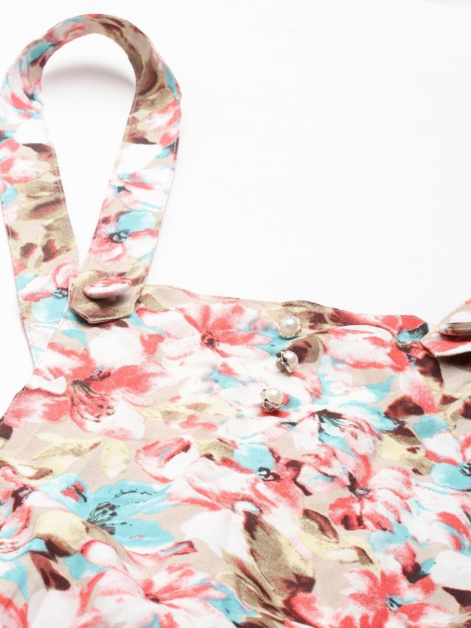 SHOWOFF Multicolored Cotton Floral Print Dungaree