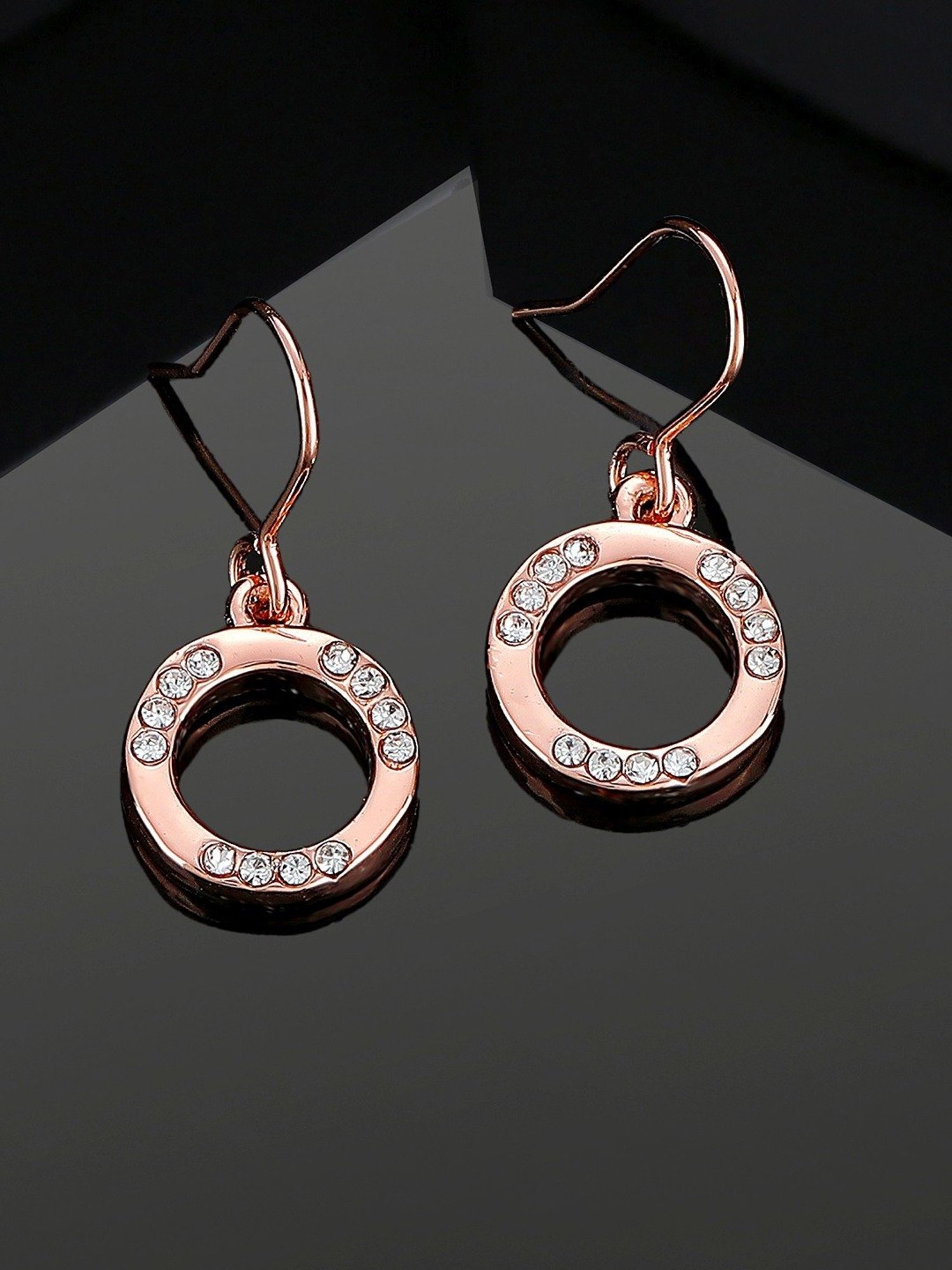 Estele Rose Gold-Plated Exquisite Drop Earrings