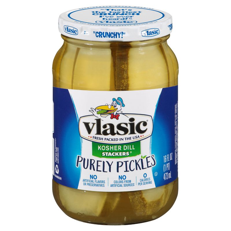 Vlasic Purely Pickles Kosher Dill Stackers - 16 fl oz