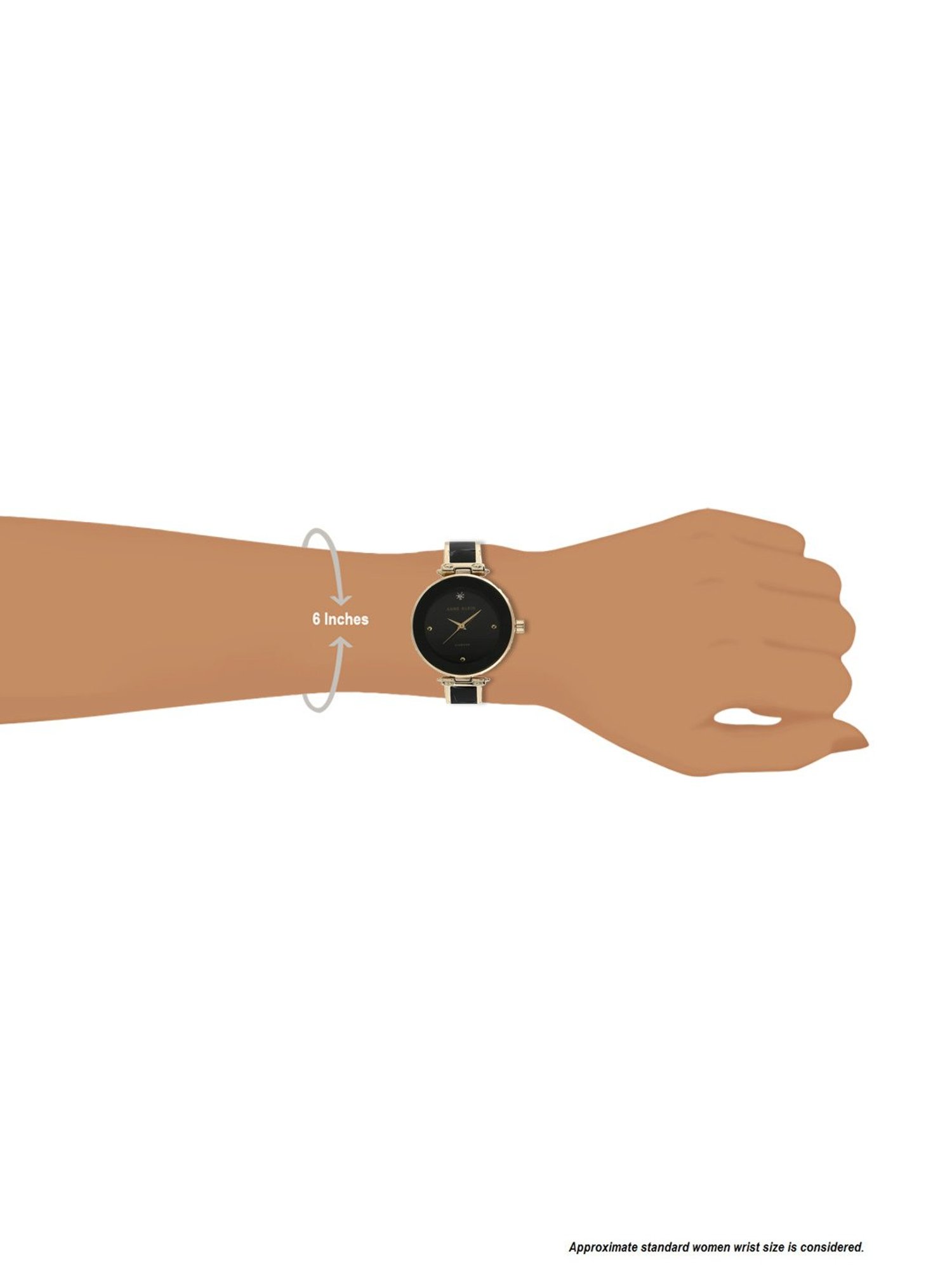 Anne Klein NDAK1980BKGB Diamonds Analog Watch for Women