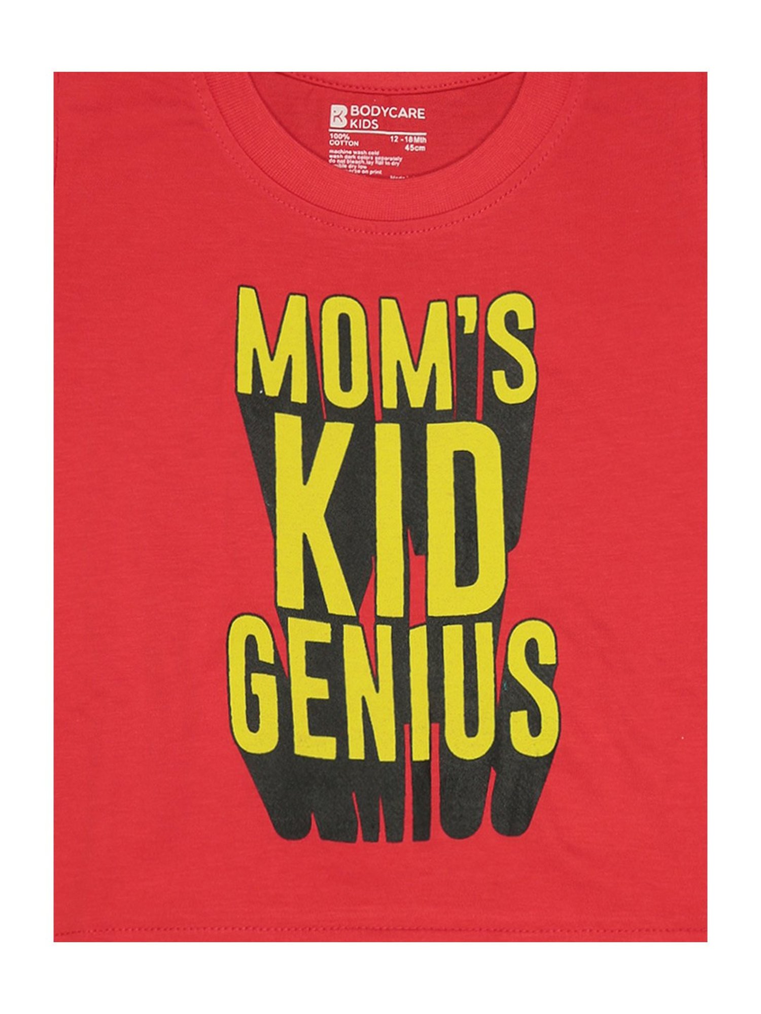 Bodycare Kids Red & Black Printed T-Shirt with Shorts