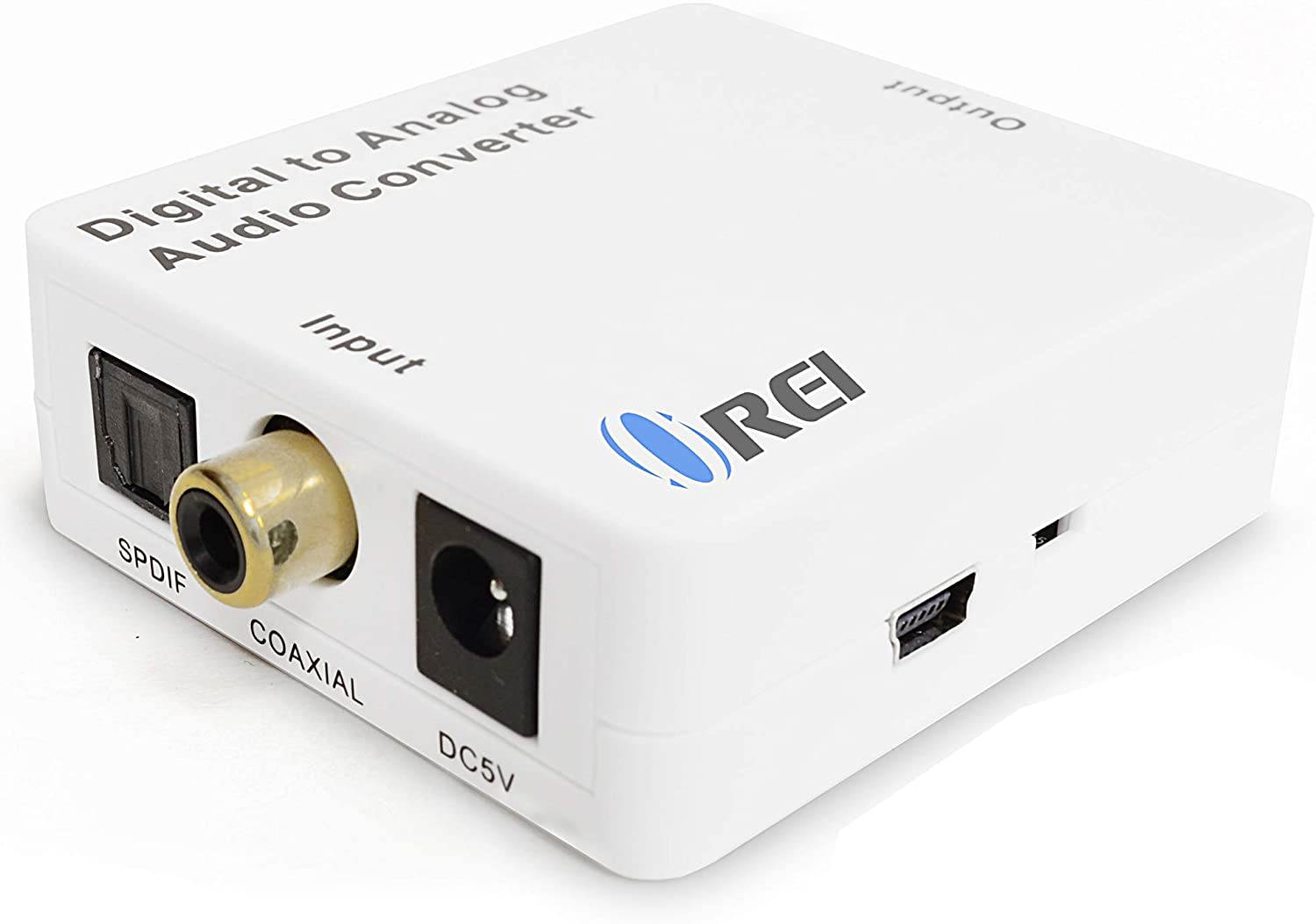 Orei DA21 Optical SPDIF/Coaxial Digital to RCA L/R Analog Audio Converter with 3.5mm Jack Support Headphone/Speaker Outputs