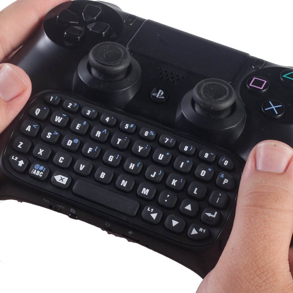 Gamers Digital Mini Bluetooth Keyboard Chatpad for Playstation 4 - Black PS4