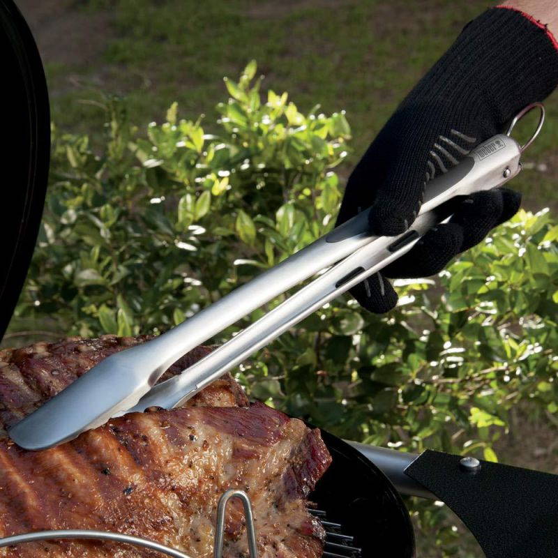 weber 6535 premium black grilling gloves, l/xl